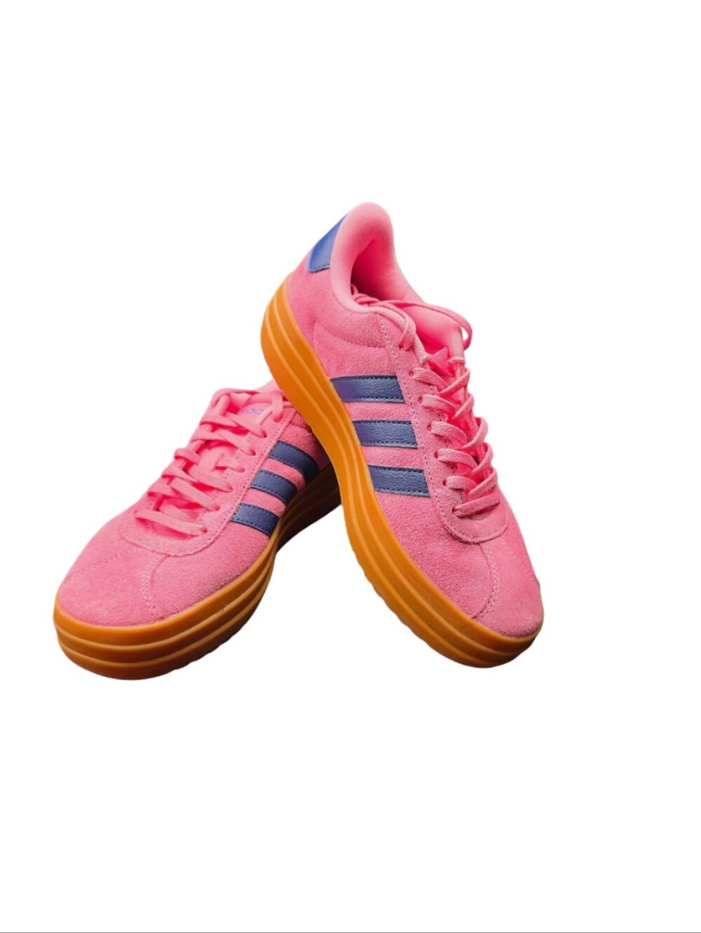 ADIDAS VL Court Bold Shoes In Bliss Pink/Dark Blue/Gold Metallic